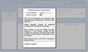 Utility Payment Confirmation message