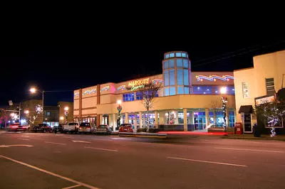 Marquee Cinemas After, at night with lights