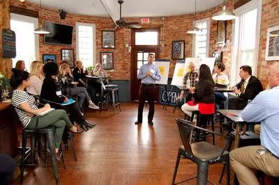 Craig Lewis, Stantec, leads the Steering Committee Meeting Kick Off