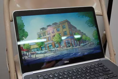 Laptop showing one idea for the old Kimbrell's building in downtown