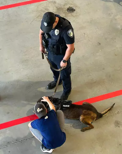 k9 officer and child