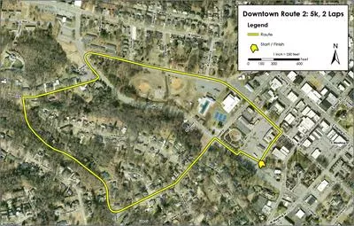 Aerial image of Downtown Route 2