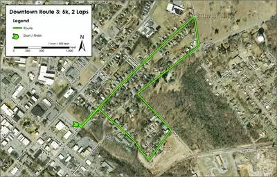 Aerial image of Downtown Route 3