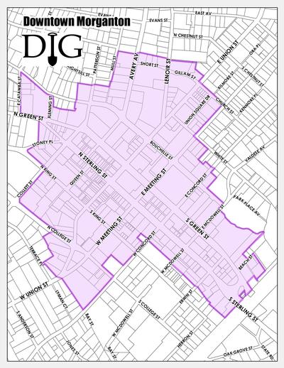 Downtown Morganton DIG map