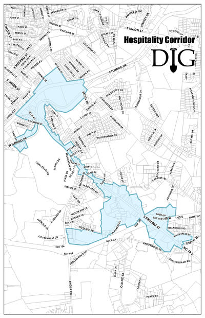 Hospitality Corridor DIG map