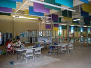 Lobby of indoor pool