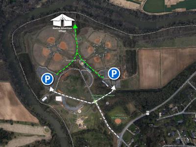 Aerial map of Native American Village
