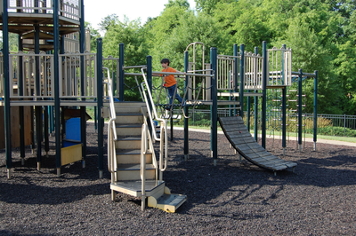 Play structure bridges