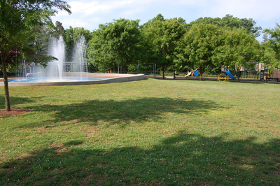 Grass and splash pad