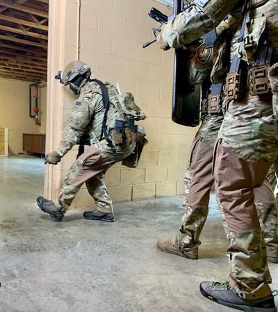 SWAT team members training