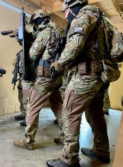 SWAT team members in training