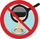 Don't pour grease down the sink